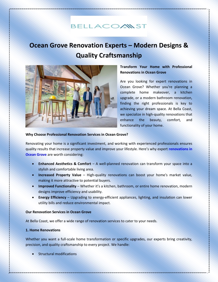 ocean grove renovation experts modern designs n.w