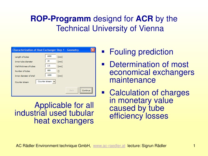 Efficient Heat Exchanger Operation for Cost Savings