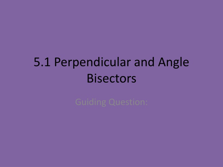 Bisectors