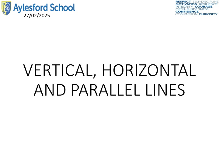Vertical, Horizontal, and Parallel Lines