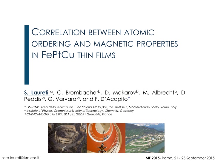 Correlation Between Atomic Ordering and Magnetic Properties in FePtCu Thin Films