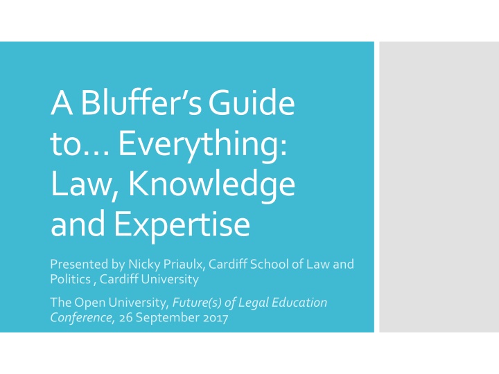 A Bluffer's Guide to Law and Etiquette