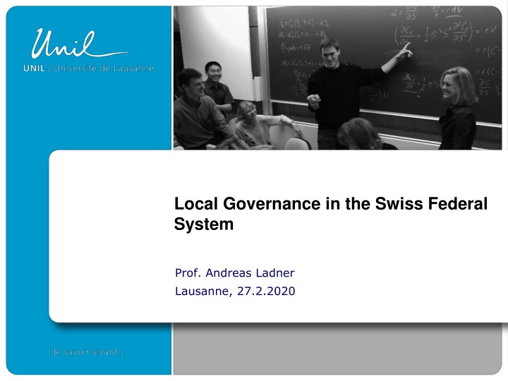 Local Governance in the Swiss Federal System