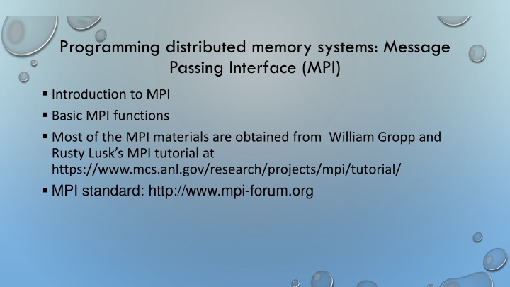 Introduction to MPI Basics