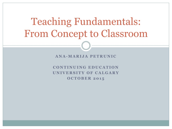 Teaching Fundamentals: Key Concepts and Strategies