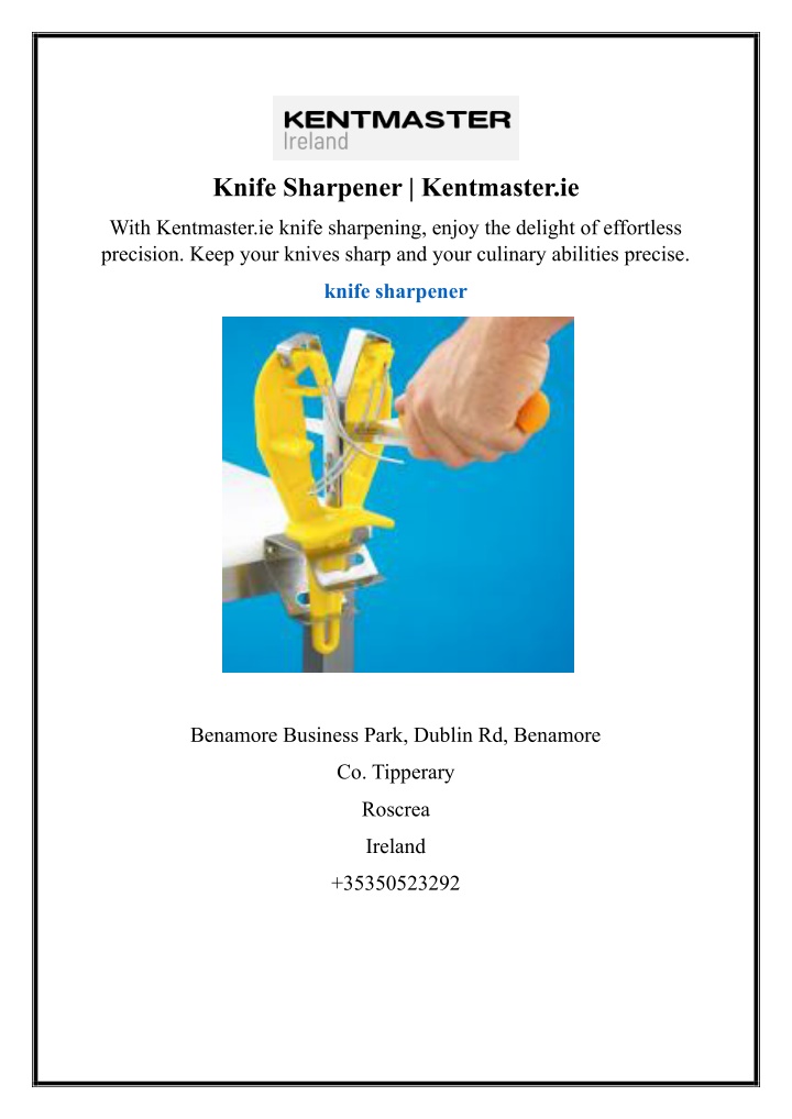 knife sharpener kentmaster ie n.w