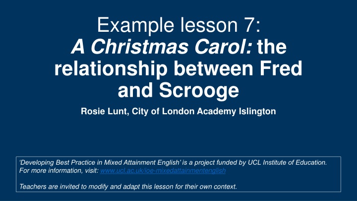 Examining Fred and Scrooge's Relationship