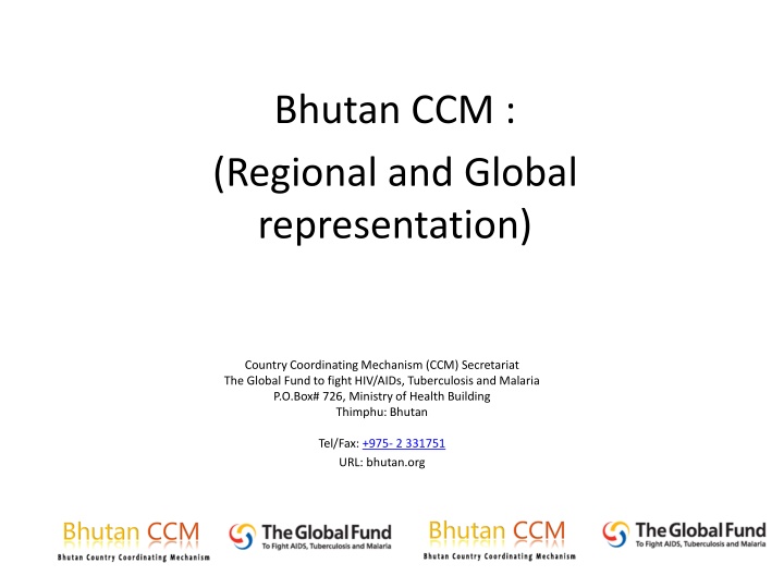 Bhutan CCM: Regional and Global Representation