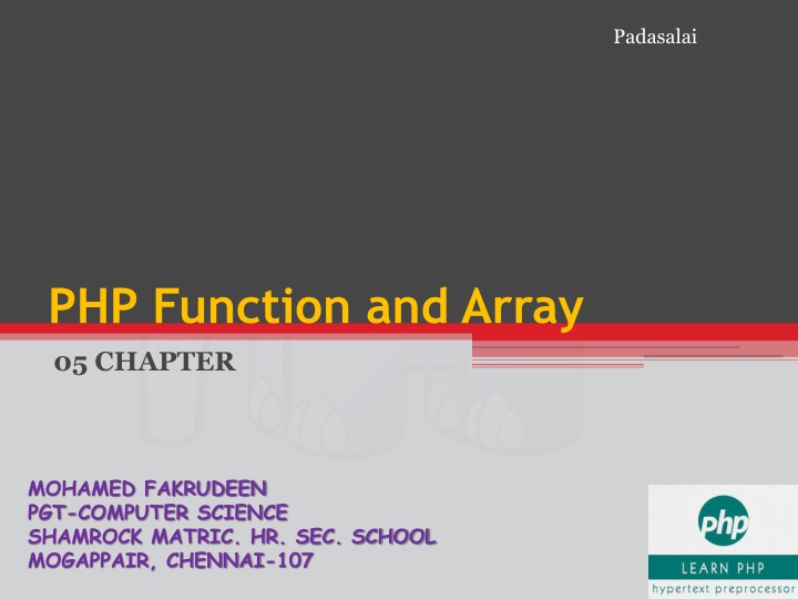 PHP Functions and Arrays Overview