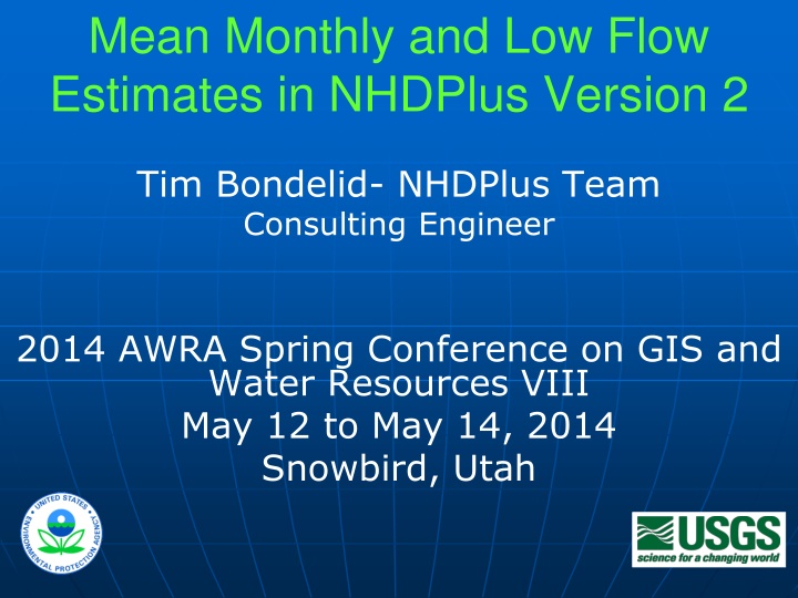 NHDPlus V2 Mean Monthly and Low Flow Estimates