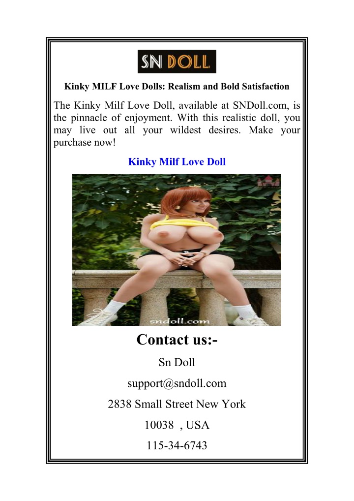 kinky milf love dolls realism and bold n.w