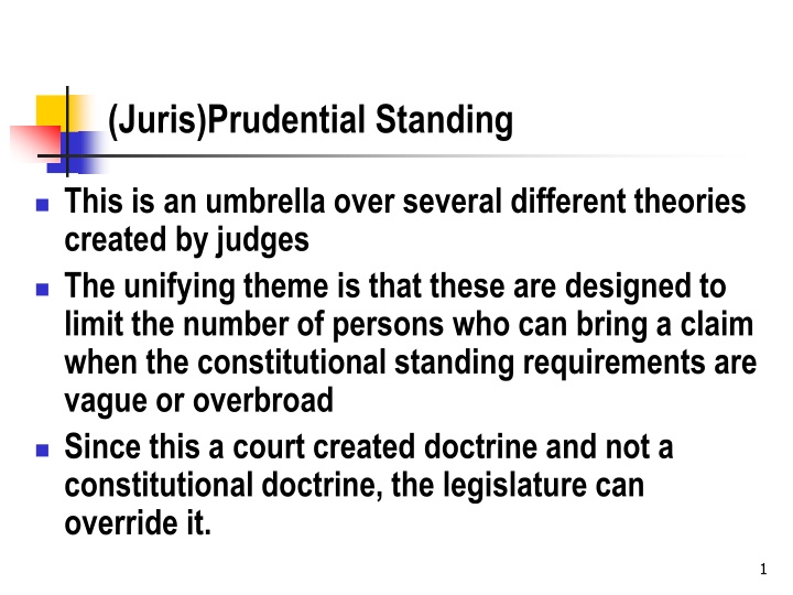 Prudential Standing and Zone of Interests in Judicial Review