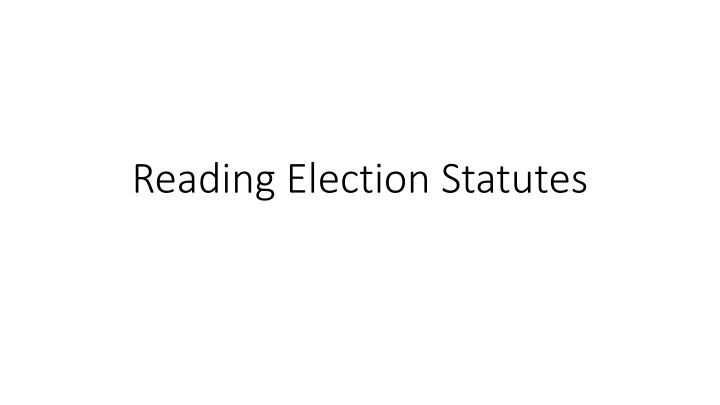 General Statutory Reading Principles