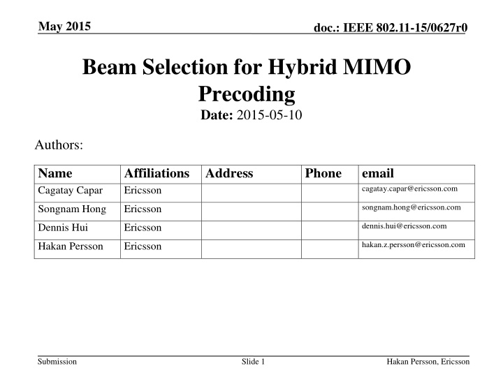 Frequency-Independent Digital Precoder for Hybrid MIMO