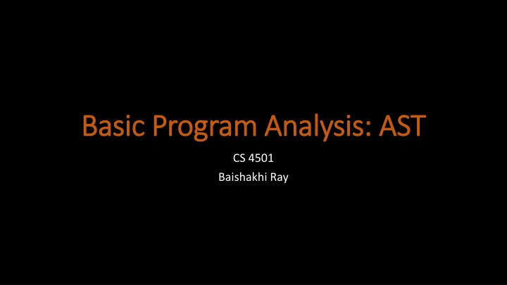 Compiler Structure and Syntax Analysis