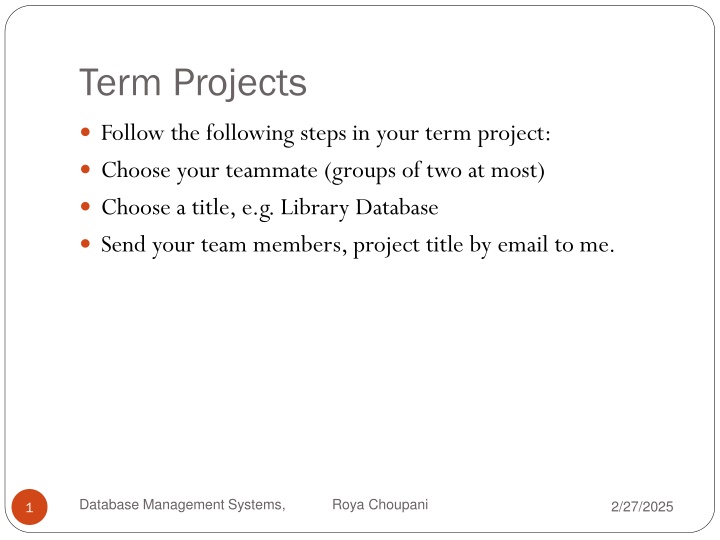 Database Management Systems Project