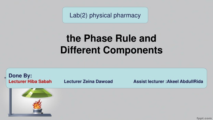 Phase Rule and Components in Physical Pharmacy