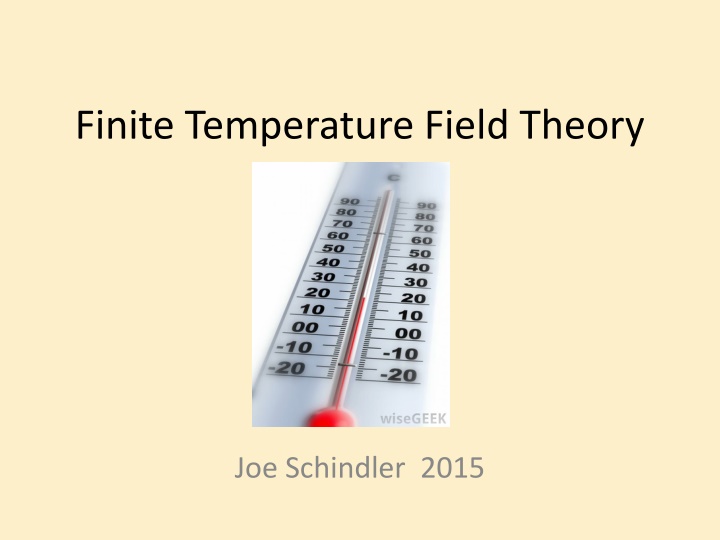 Finite Temperature Field Theory Basic