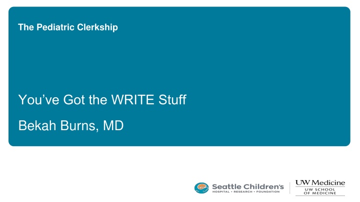 Pediatric Clerkship Grading and Feedback