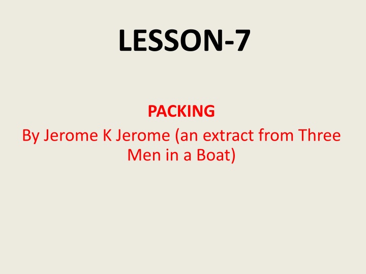Packing Journey with Three Friends