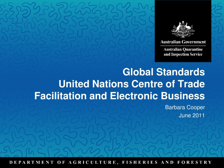 Global Standards for Trade Facilitation and Electronic Business