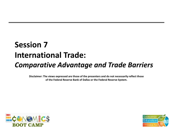 International Trade: Comparative Advantage and Trade Barriers
