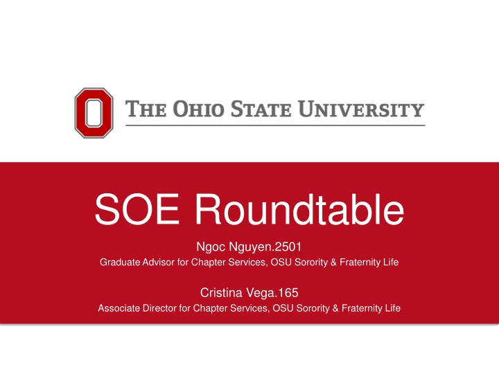 Sorority and Fraternity Life Chapter Services at OSU