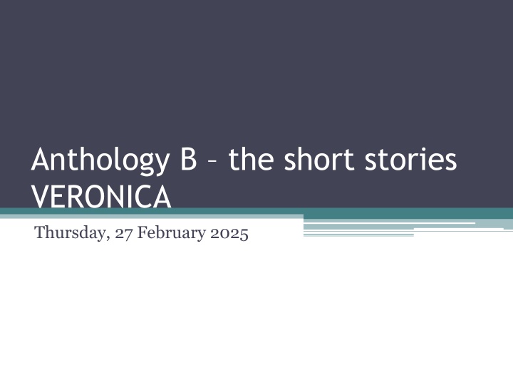Anthology B: Veronica and Gender Divisions