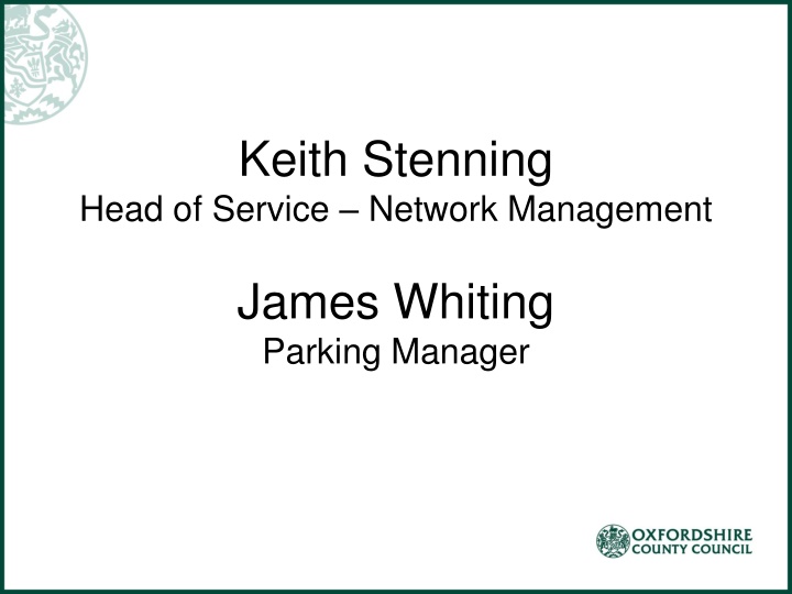 Civil Parking Enforcement Overview - Oxfordshire County Council