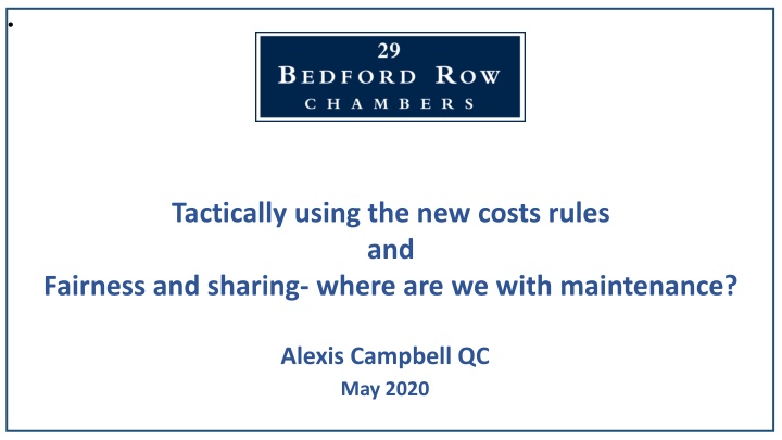 Tactically Using New Costs Rules for Fairness in Maintenance