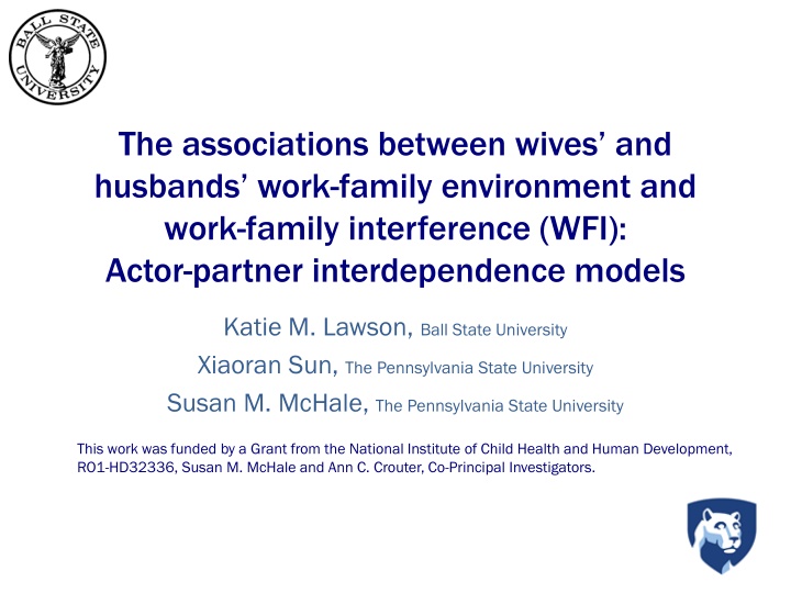 Associations Between Wives and Husbands Work-Family Environment