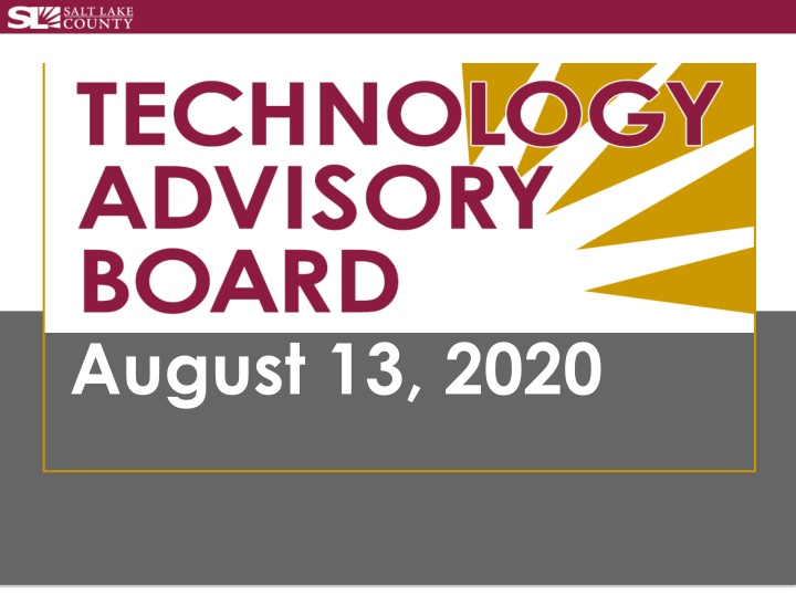Remote Meeting Instructions and Agenda for August 13, 2020
