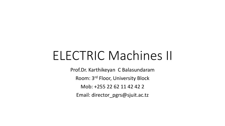 Electric Machinery Fundamentals