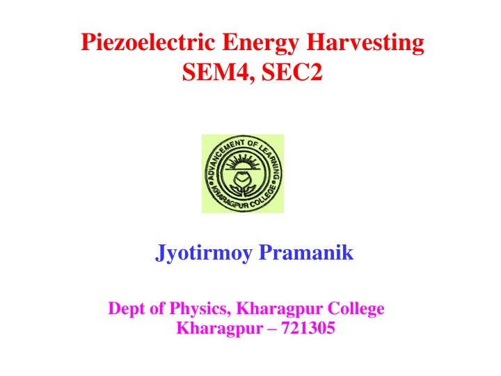 Piezoelectricity: The Power of Crystals