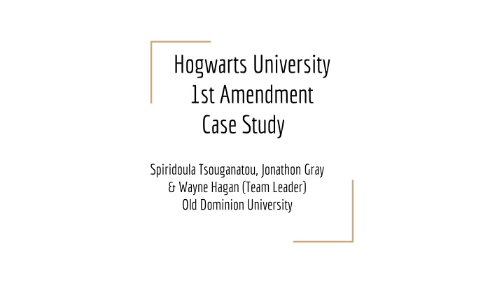 Hogwarts University 1st Amendment Case Study