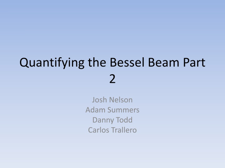 Analyzing Bessel Beam - Part 2: Accounting for Background
