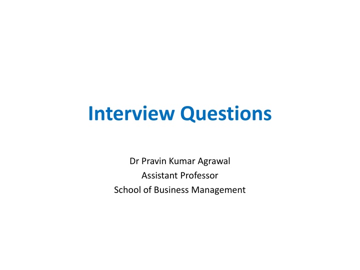 Interview Questions
