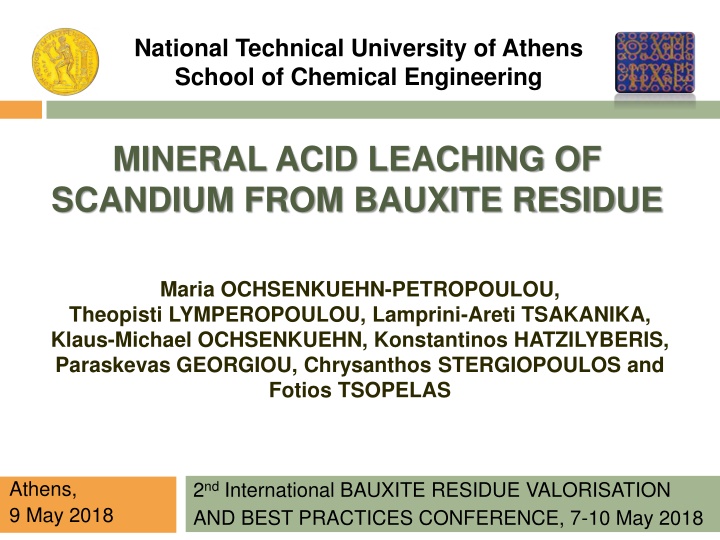 Mineral Acid Leaching of Scandium from Bauxite Residue