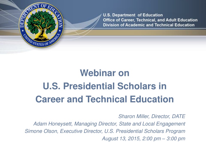 U.S. Presidential Scholars Program Overview
