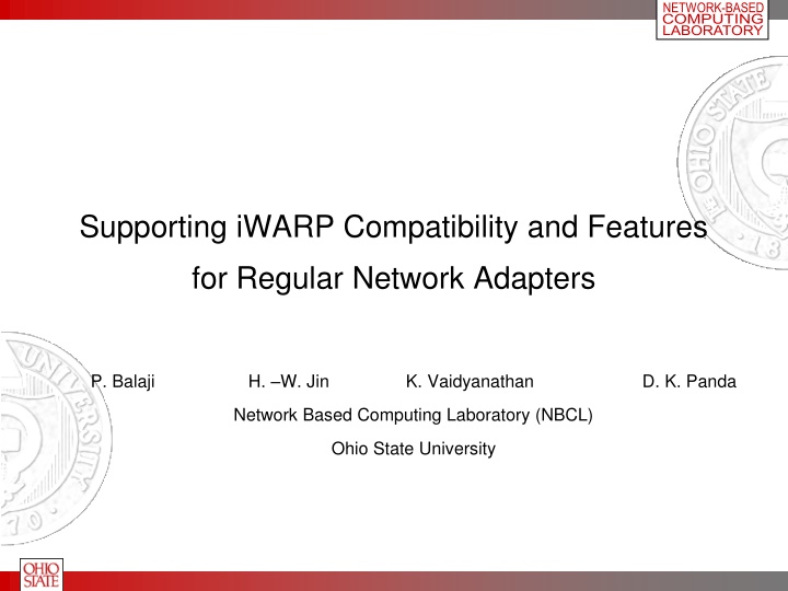 Supporting iWARP Compatibility and Features for Regular Network Adapters