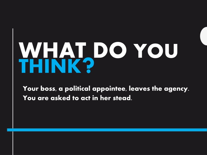 Acting as Political Appointee Successor