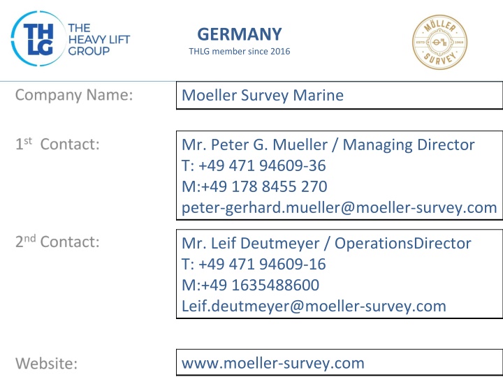 GermanyTHLG Member Since 2016 - Marine Surveyors & Services