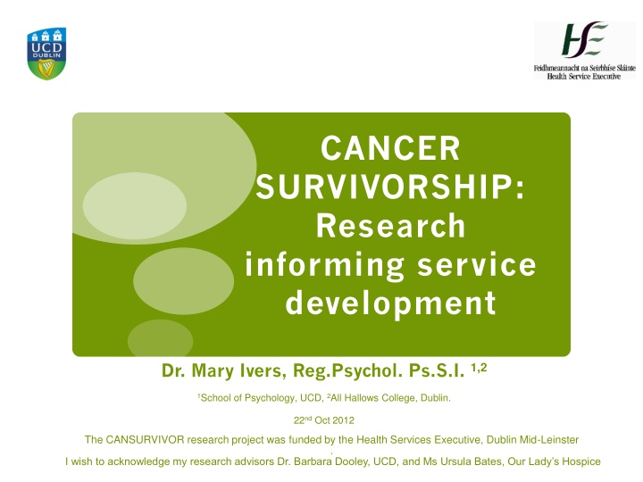 Cancer Survivorship Research & Service Development