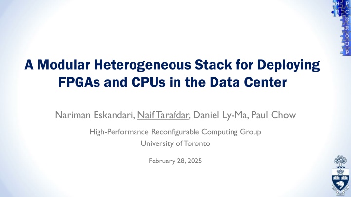A Modular Heterogeneous Stack for Deploying  FPGAs and CPUs in the Data Center