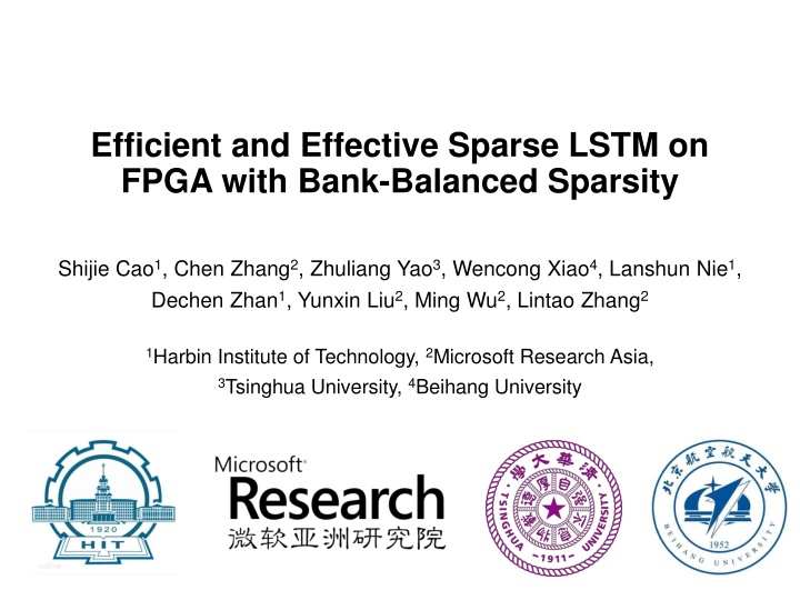 Efficient and Effective Sparse LSTM on  FPGA with Bank-Balanced Sparsity