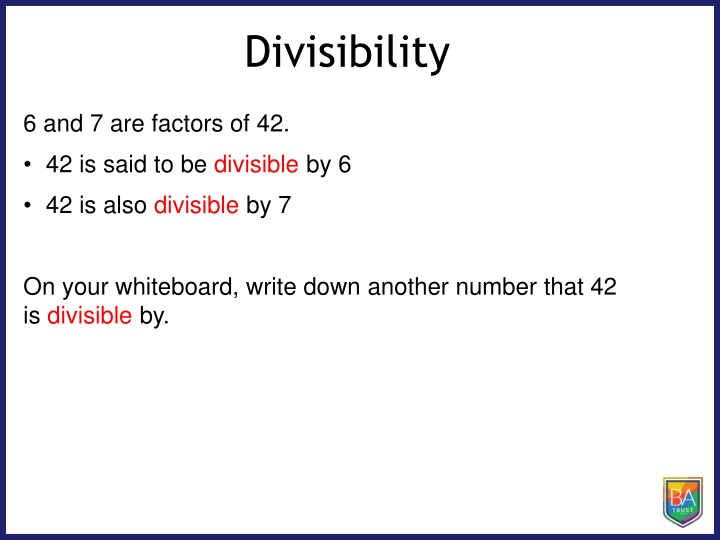 Divisibility