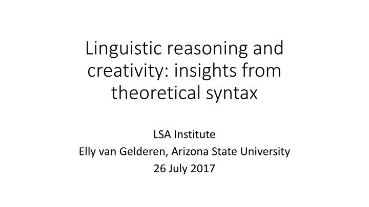 Theoretical Insights on Teaching Grammar