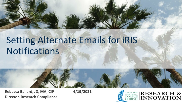 Setting Alternate Emails in iRIS: Step-by-Step Guide