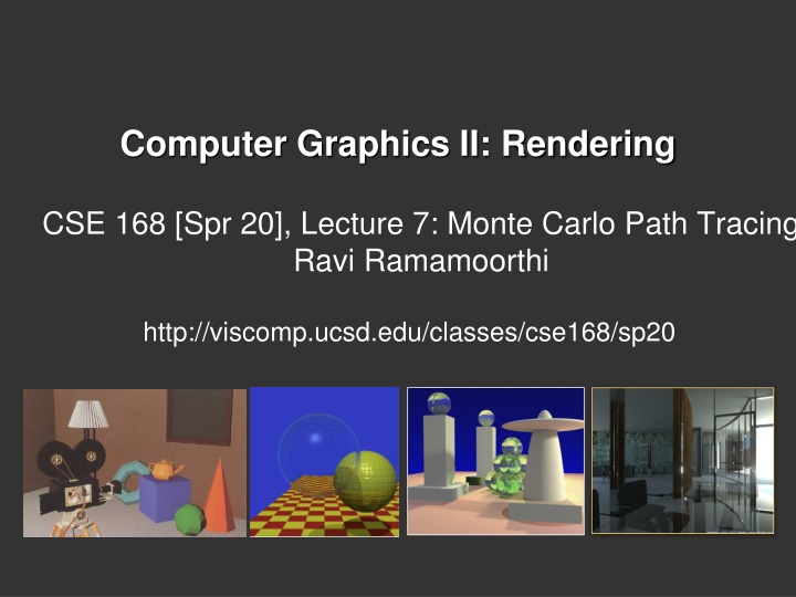 Monte Carlo Path Tracing: Rendering Techniques & Applications