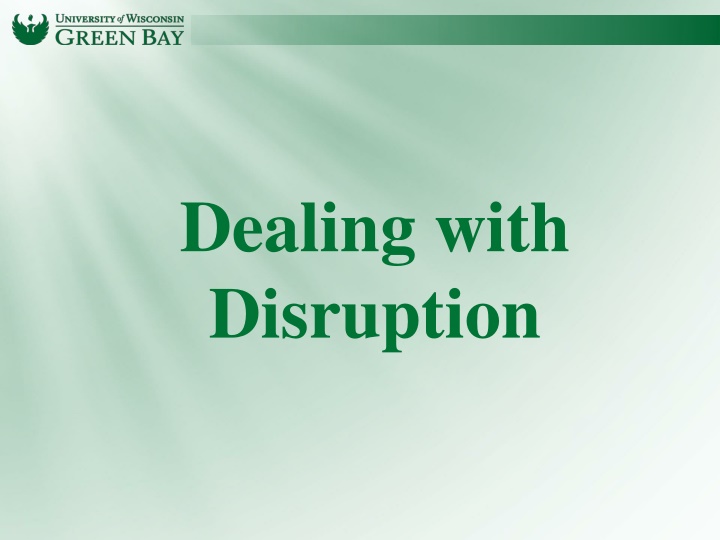 Proactive Steps for Handling Disruption on Campus